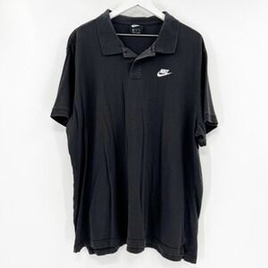 Nike Men's Black Short Sleeve polo Shirt XXL Big Tall Dri Fit Golf Casual